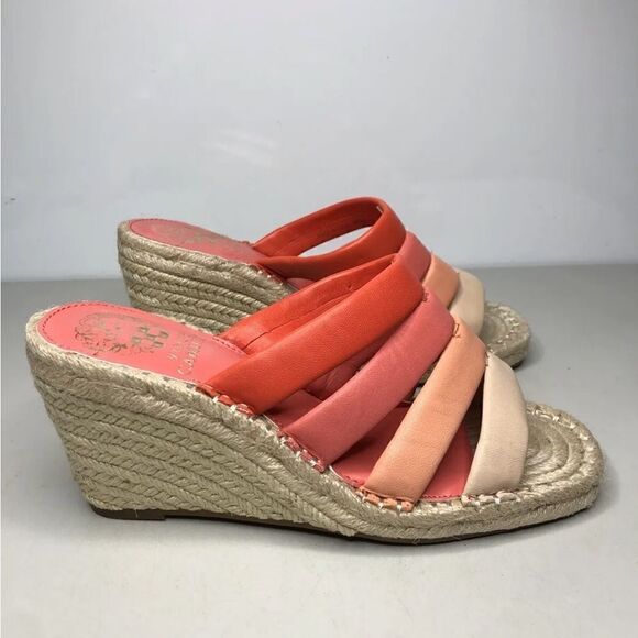 Vince Camuto Molisana Gradient Ombre Pink Leather Espadrilles Sandals Women 6M - Picture 7 of 16